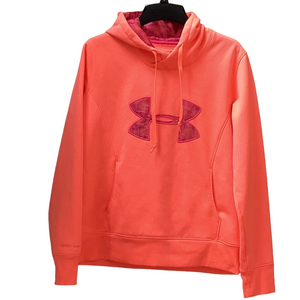 Under Armour storm Coral Hoodie with Magenta Logo, semi fitted. Women’s large